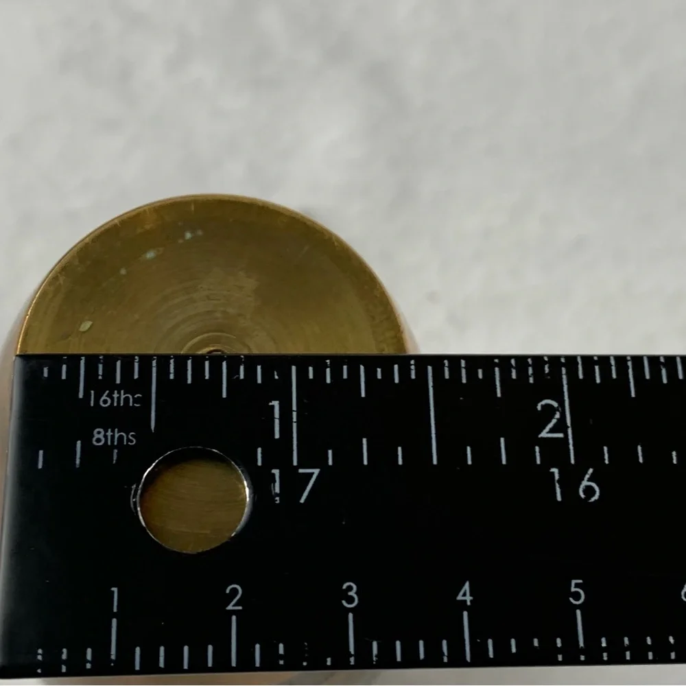 Vintage Brass Bud Vase with‎ etched floral design 6 Inches Tall Original Patina